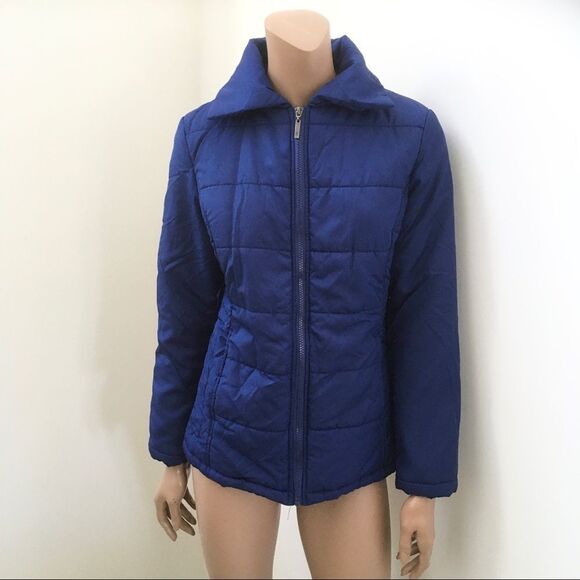 Topitop blue zip up lightweight jacket/ coat S - Picture 1 of 10